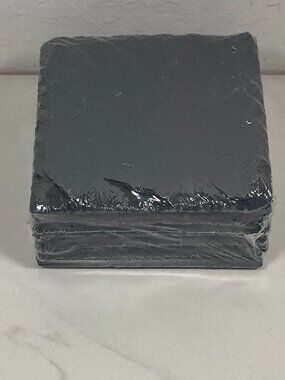 Blank Slate Coasters 6 Pack of with Rubber Feet 4" Square